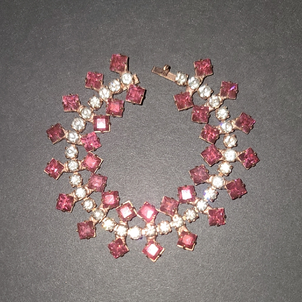 Elegant Pink and Silver Crystal Earrings